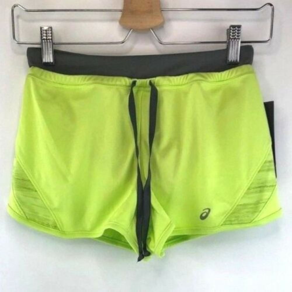 Asics Womens Lite Show Running Shorts Sz XS Yellow
